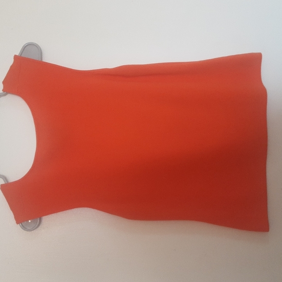 J.A.C. Orange Square Neck Ribbed Tank Sz L - Picture 4 of 4